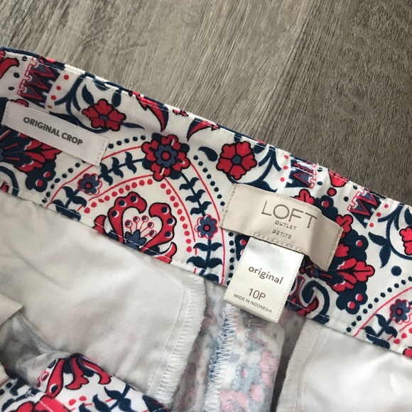 Loft Patterned Crop Pants - Picture 3 of 3